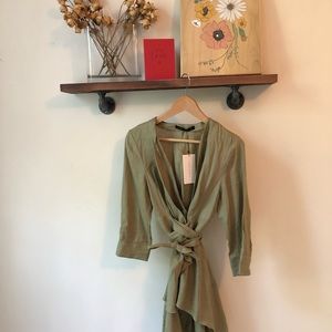 Zara Tops - Green Tunic Wrap Shirt Zara Tops - Green Tunic Wrap Shirt